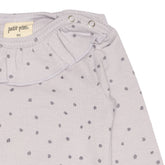 Petit Piao - Langærmet Body Modal O-neck Frill Dot - Light Lavender/Dusty Lavender